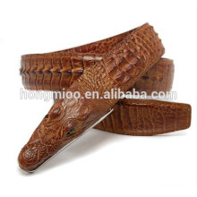 Royal famille Thaïlande alligator peau ceinture personne crocodile peau ceinture luxe hommes loisirs ceinture cadeau